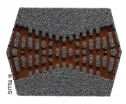 TILLIG 86582 - H0 Gleisbettung Elitegleis hell (grau) für Kreuzung 30°